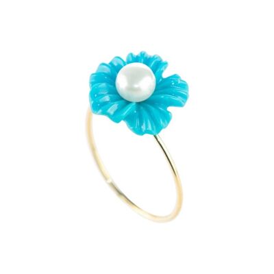 Turquoise Daisy Ring