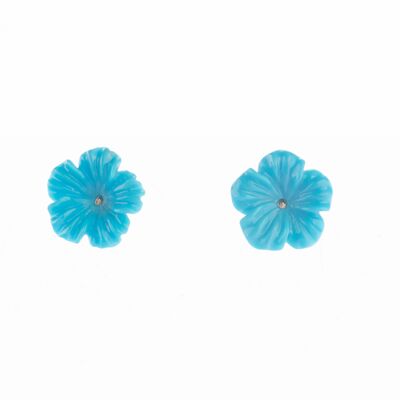 Turquoise Flower Earrings