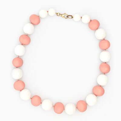 White Agate Spheres Necklace