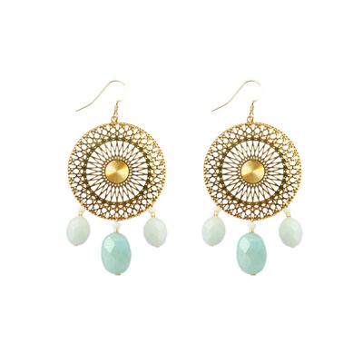 Boucles d'oreilles Indy turquoise