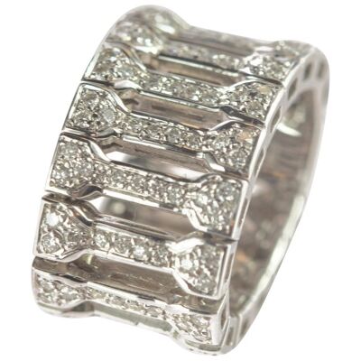 White Gold Flexible Diamond Band Ring