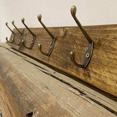 Rustic Coat Hooks | Cast Iron Hooks | Made to Measure  75 - 4 hooks