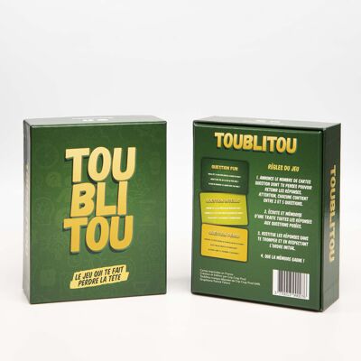 TOUBLITOU - Friends / family / colleagues card game - 200 cards to test immediate memory