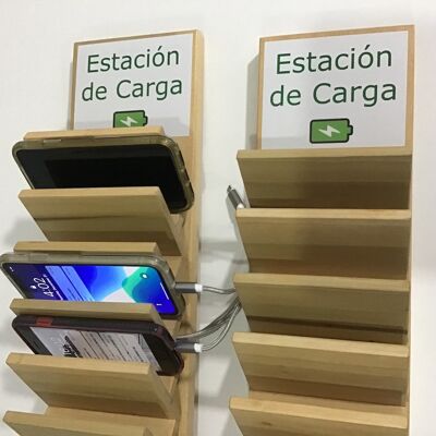 Smartphone wooden charging station