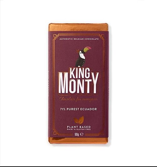 King monty 71% Purest Ecuador Bar 12 x 90g
