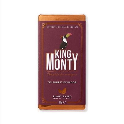 King Monty 71% reinster Ecuador-Riegel 12 x 90 g