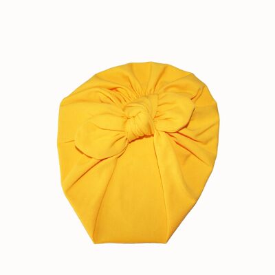 Baby turban with Bow- Yellow