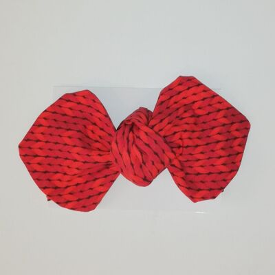 Red knit Headband - Adult