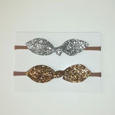 Glitter Hair Bow set_Crocodile Clip I