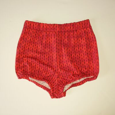Red Knit print Bloomers for baby and toddler