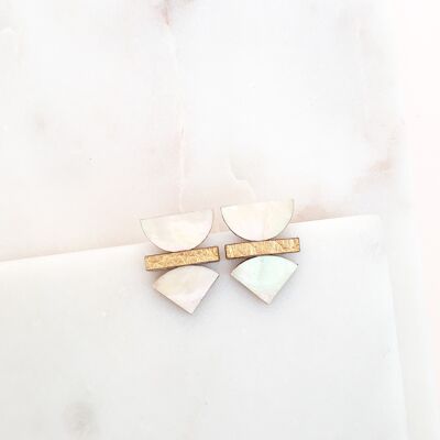 NACRE SOLAR EARRINGS / PERMANTE COLLECTION