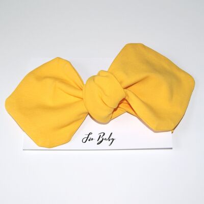 Yellow Headwrap Bow - 0-6 Months