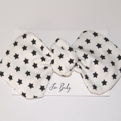 Monochrome star print Bow - 3-5 Years