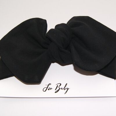 Baby Headwrap Bow in Black - 3-5 Years