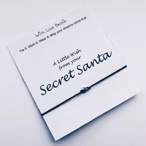 Secret Santa Wish String Bracelet