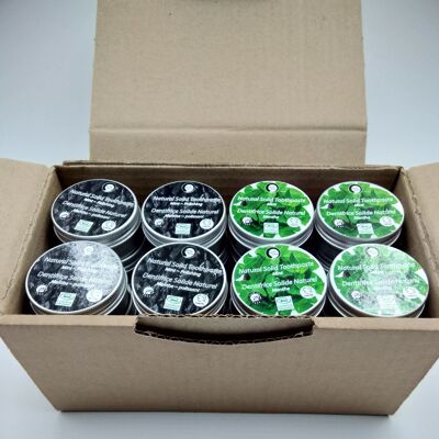 Natural Solid Toothpaste mixed case starter pack -  Mixed case starter - 32 piece BUNDLE - 16 of each