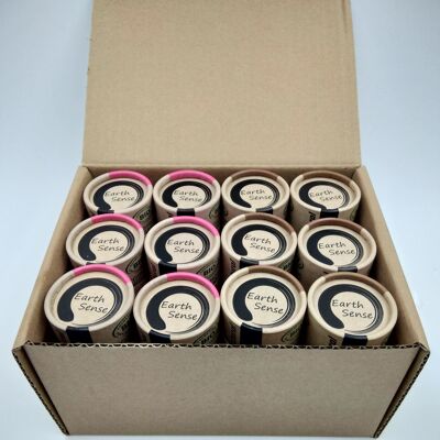 Organic Natural Deodorant -  Mixed case starter - 12 piece BUNDLE - 6 of each - 100% paper packaging