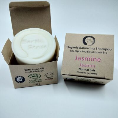 Shampoing Solide Équilibrant Bio - Jasmin - Etui Complet - BUNDLE 20 pièces - Emballage 100% papier