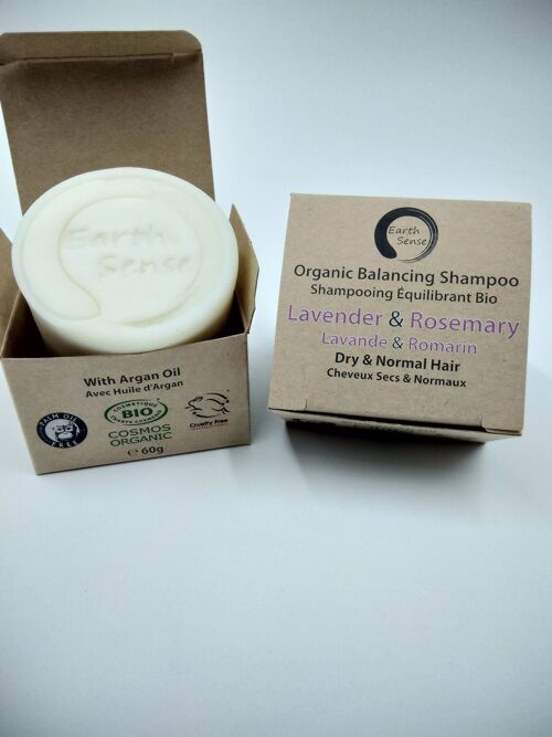 Organic Balancing Solid Shampoo - Lavender & Rosemary - Full Case - 20 pieces BUNDLE - 100% paper packaging