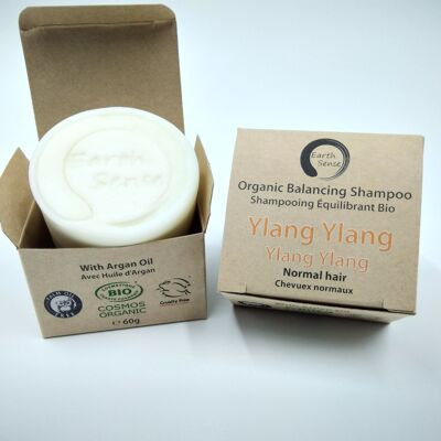 Organic Balancing Solid Shampoo - Ylang Ylang - Full Case - 20 pieces BUNDLE - 100% paper packaging