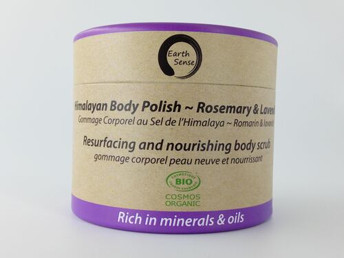 Organic Body Polish Exfoliant - Lavender & Rosemary - Full Case - 6 pieces BUNDLE - 100% paper packaging