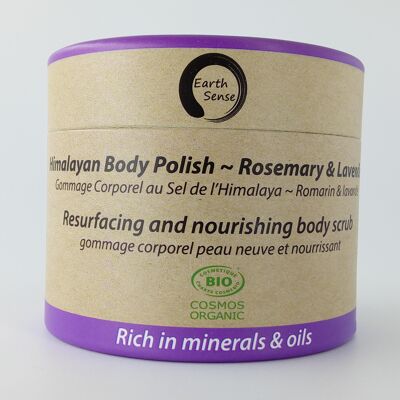 Organic Body Polish Exfoliant - Lavender & Rosemary - Full Case - 6 pieces BUNDLE - 100% paper packaging