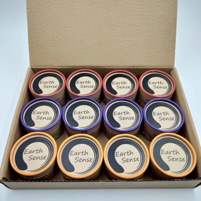 Organic Body Balms -  Mixed case starter - 12 piece BUNDLE - 4 of each - 100% Paper Packaging