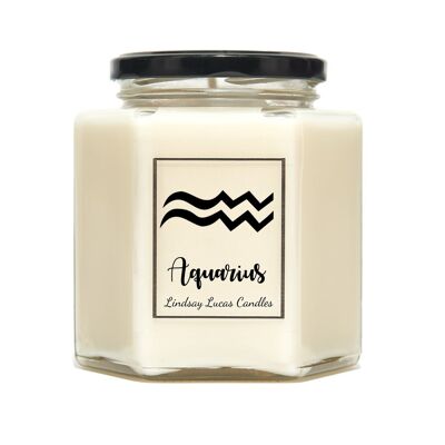 Aquarius Horoscope Candle - Large