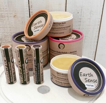 Baume à lèvres vanille biologique - Étui complet - BUNDLE de 24 pièces - Emballage 100% papier 9