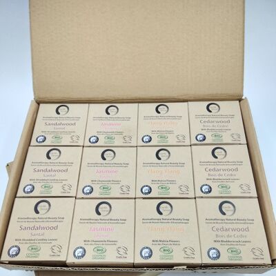 Savon solide biologique - Démarreur en caisse mixte - BUNDLE de 48 pièces - 6 de chaque - Emballage 100% papier