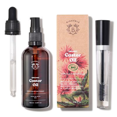 Huile de Ricin Bio 100ml + Kit Mascara