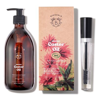 Organic Castor Oil 500ml + Mascara Kit