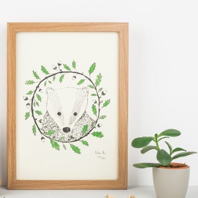 Badger and oak A4