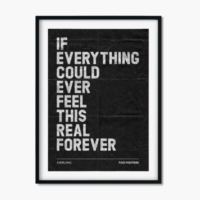 Everlong - Foo Fighters | Song Lyric Print , CHAPTERDESIGNS-013