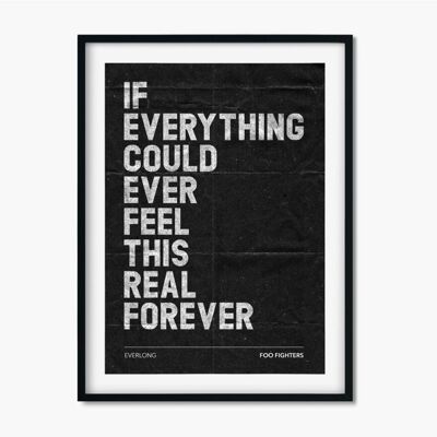 Everlong - Foo Fighters | Song Lyric Print , CHAPTERDESIGNS-014