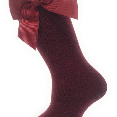 HIGH SOCKS WITH BOW GROS-GRAIN GRANA from 3 to 8 YEARS