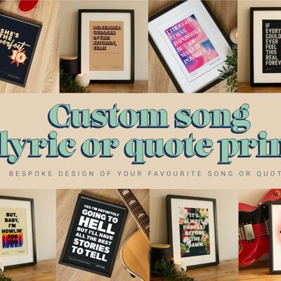 Custom Quote or Song Lyric Print , CHAPTERDESIGNS-101