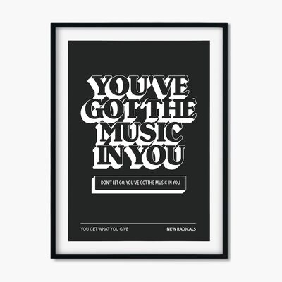 New Radicals inspired music print