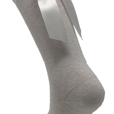 SOCKS WITH WHITE BACK BOW from 8 to 10 YEARS
