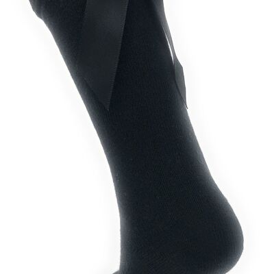 SOCKS WITH BACK BOW BLACK from 3 to 6 YEARS