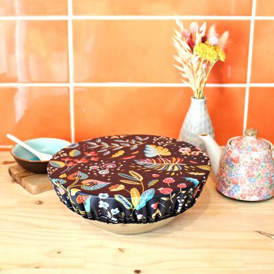 Washable food charlotte for salad bowl, zero waste reusable dish cover