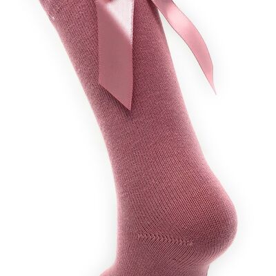 SOCKS WITH BACK BOW PINK PALO from 3 to 6 YEARS