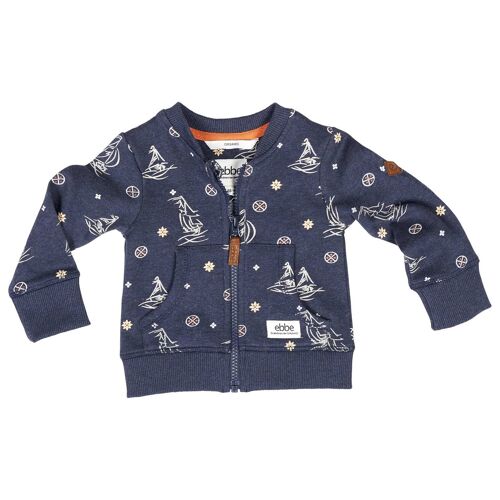 Ellert Zip Jacket Navy Print