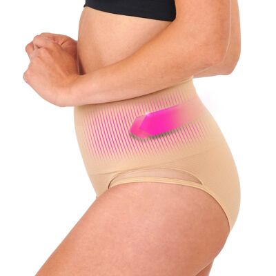 Slimming belt panties in dune mesh for women