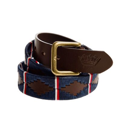 Royal navy polo association leather polo belt