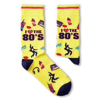 Chaussettes unisexes J'aime les années 80 1