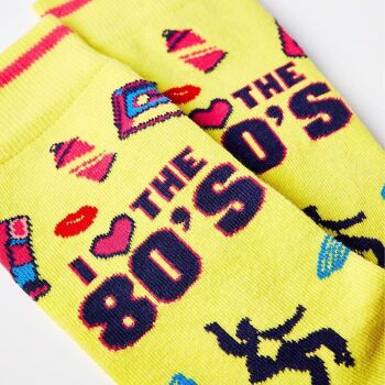 Chaussettes unisexes J'aime les années 80 2