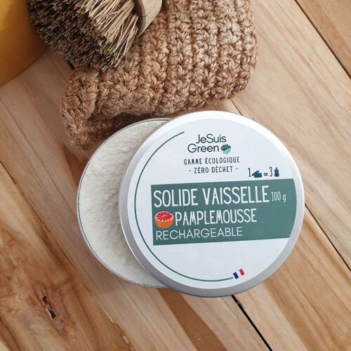 Solide vaisselle / savon vaisselle rechargeable 100g Pamplemousse