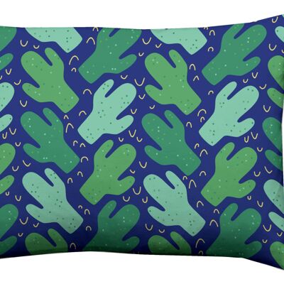 Funky Cactus Outdoor Cushion Blue