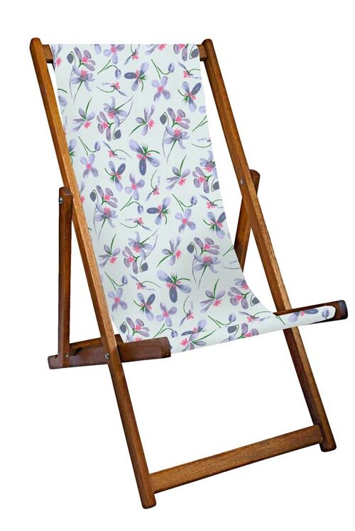 Powder Blue Sprigs Deckchair